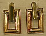 Clip earrings, metal, American
