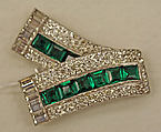 Brooch, paste, metal, American