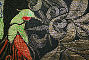 Shawl, silk, metal, European
