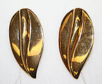 Clip earrings, Yves Saint Laurent  French, metal, French