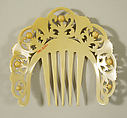 Comb, plastic (cellulose nitrate), probably American