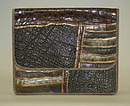 Briefcase, Carlos Falchi, leather, skins, American