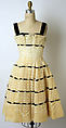 Dress, Ann Lowe (American, Clayton, Alabama 1898–1981 Queens, New York), cotton, nylon, American