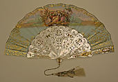 Fan, Tiffany & Co. (1837–present), shell, paper, silk, metal, French