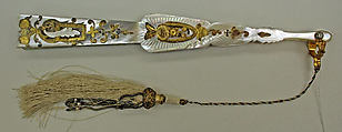 Fan, Tiffany & Co. (1837–present), shell, paper, silk, metal, French