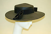 Hat, Bergdorf Goodman (American, founded 1899), straw, silk, American