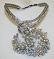 Necklace, House of Dior French, metal, glass, plastic, French