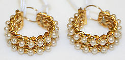 Earrings, House of Dior  French, metal, plastic, French