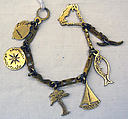 Charm bracelet, metal, French