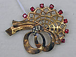 Pin, metal, glass, probably French