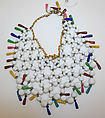 Necklace, House of Dior  French, metal, glass, French