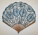 Fan, wood, cotton, probably American