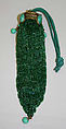 Bag, silk, glass, American