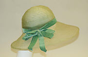 Hat, B. Altman & Co. (American, 1865–1990), horsehair, ribbon, American