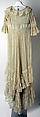 Tea gown, Callot Soeurs (French, active 1895–1937), silk, cotton, French
