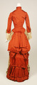 Dress, silk, cotton, glass, American
