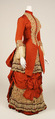 Dress, silk, cotton, glass, American