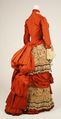 Dress, silk, cotton, glass, American