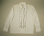Evening ensemble, Ann E. Lipscomb (American), (a) wool
(b) cotton
(d) silk, American