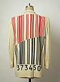 "Barcode Jacket", Nikolas C. Mills, nylon, rayon, cotton, American