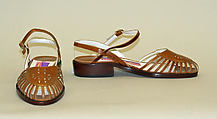 Sandals, Susan Bennis/Warren Edwards (American, 1977–1997), leather, American
