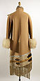 Coat, Henri Bendel (American, founded 1895), wool, leather, American