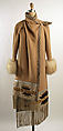 Coat, Henri Bendel (American, founded 1895), wool, leather, American