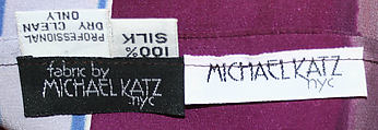 Coat, Michael Katz, silk, American