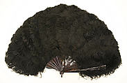 Fan, feathers, plastic, probably American