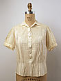 Blouse, cotton, probably French