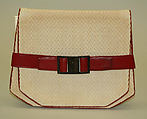 Clutch, Hermès (French, founded 1837), cotton, leather, French