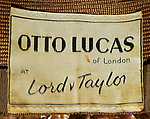 Hat, Lord &amp; Taylor (American, founded 1826), straw, British
