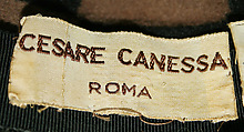 Hat, Bonwit Teller &amp; Co. (American, founded 1907), fur, wool (probably), Italian