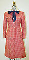 Suit, Norman Norell  American, wool, silk, cotton, paper, American