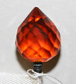 Hatpin, metal, glass, probably European