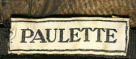 Hat, Paulette (French), silk, French