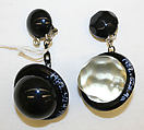 Earrings, plastic, Italian