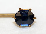Stickpin, gold, sapphire, American or European