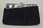 Purse, Judith Leiber (American, born Hungary, Budapest 1921–2018 Springs, New York), leather, metal, silk, American