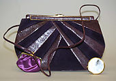 Purse, Judith Leiber American, leather, metal, silk, American