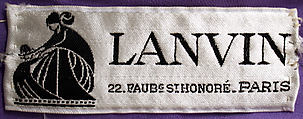Evening dress, House of Lanvin (French, founded 1889), silk, French