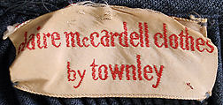 Dress, Claire McCardell (American, 1905–1958), wool, American