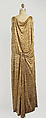 Evening dress, House of Patou (French, founded 1914), metal, glass, French