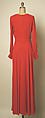 Evening dress, Valentino (Italian, born 1932), silk, leather, Italian