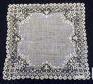 Handkerchief, flax, cotton, French