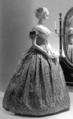 Ball gown, silk, cotton, probably American