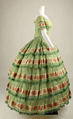 Dress, silk, cotton, American