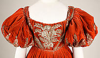 Court dress, silk, metal, probably German