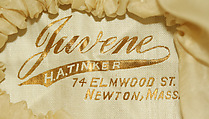Afternoon hat, cotton, silk, American