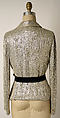 Evening blouse, Valentino (Italian, born 1932), silk, glass, plastic, leather, Italian